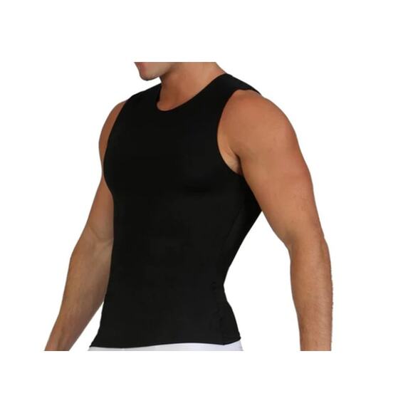 InstaSlim Pro Men's Black Sleeveless Compression Muscle Tank, Size XL - Picture 2 of 6